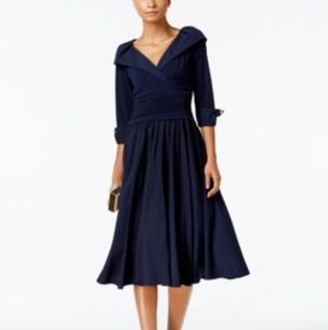Jessica Howard | Dresses | Jessica Howard Portraitcollar Navy Blue Aline  Dress Size 4 | Poshmark